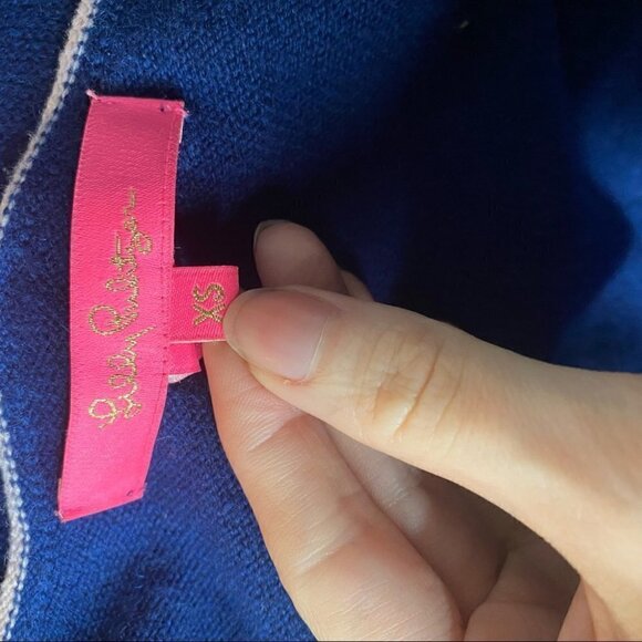 Lilly Pulitzer Marette Royal Blue Cashmere Cardigan - Picture 6 of 8